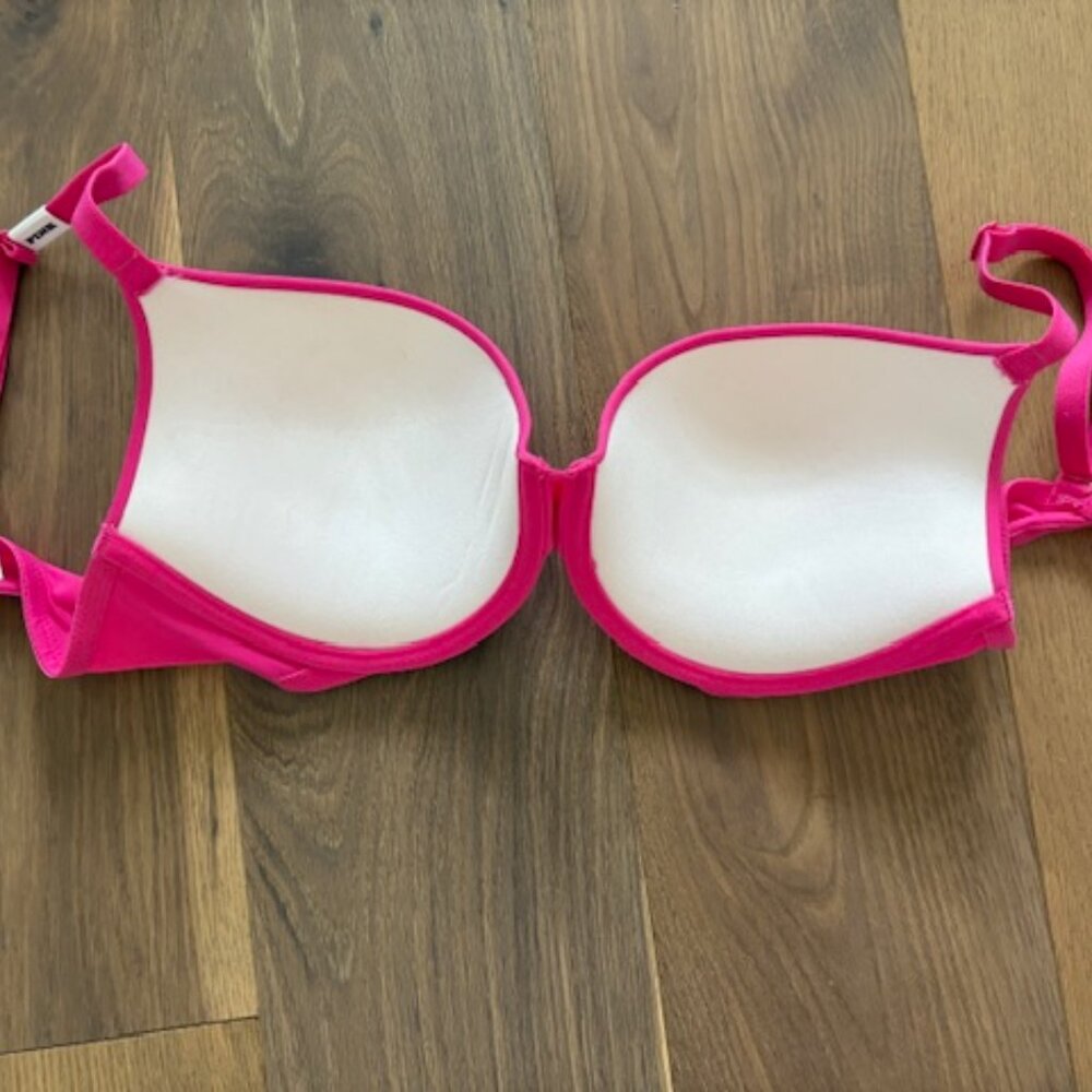 NWT lot of 2 Victorias Secret Pink Wear Everywhere Pushup bras 36C - Picture 4 of 8